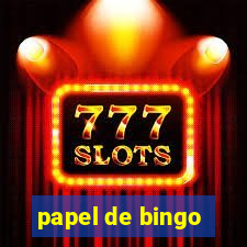 papel de bingo